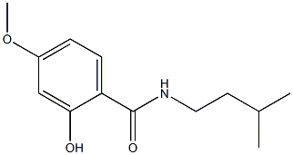 2-hydroxy-4-methoxy-N-(3-methylbutyl)benzamide Struktur