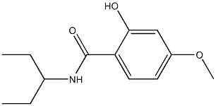 2-hydroxy-4-methoxy-N-(pentan-3-yl)benzamide Struktur