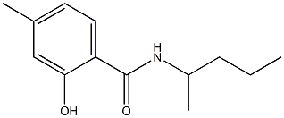 2-hydroxy-4-methyl-N-(pentan-2-yl)benzamide Struktur