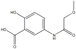 2-hydroxy-5-[(methoxyacetyl)amino]benzoic acid Struktur