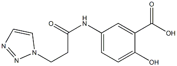 2-hydroxy-5-[3-(1H-1,2,3-triazol-1-yl)propanamido]benzoic acid Struktur