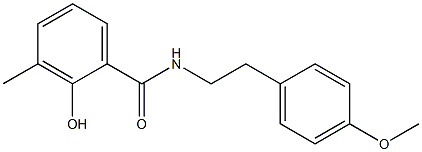 2-hydroxy-N-[2-(4-methoxyphenyl)ethyl]-3-methylbenzamide Struktur