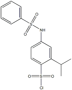 2-isopropyl-4-[(phenylsulfonyl)amino]benzenesulfonyl chloride Struktur