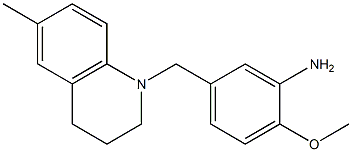 2-methoxy-5-[(6-methyl-1,2,3,4-tetrahydroquinolin-1-yl)methyl]aniline Struktur