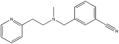 3-({methyl[2-(pyridin-2-yl)ethyl]amino}methyl)benzonitrile Struktur