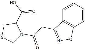 3-(1,2-benzisoxazol-3-ylacetyl)-1,3-thiazolidine-4-carboxylic acid Struktur