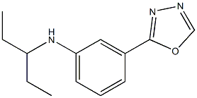 3-(1,3,4-oxadiazol-2-yl)-N-(pentan-3-yl)aniline Struktur