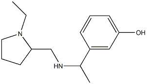 3-(1-{[(1-ethylpyrrolidin-2-yl)methyl]amino}ethyl)phenol Struktur