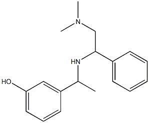 3-(1-{[2-(dimethylamino)-1-phenylethyl]amino}ethyl)phenol Struktur