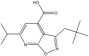 3-(2,2-dimethylpropyl)-6-(propan-2-yl)pyrido[3,2-d][1,2]oxazole-4-carboxylic acid Struktur