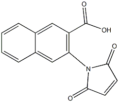 3-(2,5-dioxo-2,5-dihydro-1H-pyrrol-1-yl)-2-naphthoic acid Struktur