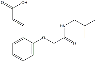 3-(2-{[(2-methylpropyl)carbamoyl]methoxy}phenyl)prop-2-enoic acid Struktur