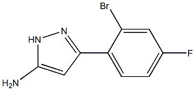 3-(2-bromo-4-fluorophenyl)-1H-pyrazol-5-amine Struktur