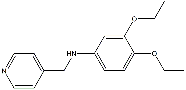 3,4-diethoxy-N-(pyridin-4-ylmethyl)aniline Struktur