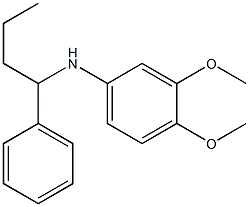 3,4-dimethoxy-N-(1-phenylbutyl)aniline Struktur