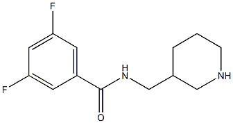 3,5-difluoro-N-(piperidin-3-ylmethyl)benzamide Struktur