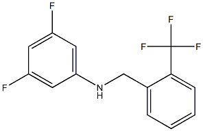 3,5-difluoro-N-{[2-(trifluoromethyl)phenyl]methyl}aniline Struktur