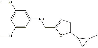 3,5-dimethoxy-N-{[5-(2-methylcyclopropyl)furan-2-yl]methyl}aniline Struktur