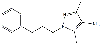 3,5-dimethyl-1-(3-phenylpropyl)-1H-pyrazol-4-amine Struktur