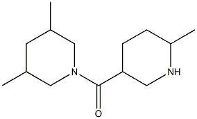 3,5-dimethyl-1-[(6-methylpiperidin-3-yl)carbonyl]piperidine Struktur