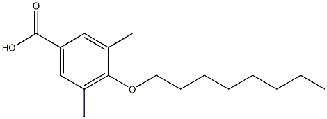 3,5-dimethyl-4-(octyloxy)benzoic acid Struktur