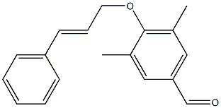 3,5-dimethyl-4-[(3-phenylprop-2-en-1-yl)oxy]benzaldehyde Struktur