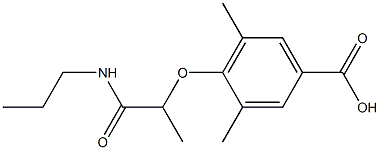 3,5-dimethyl-4-[1-(propylcarbamoyl)ethoxy]benzoic acid Struktur