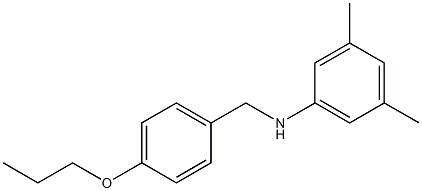 3,5-dimethyl-N-[(4-propoxyphenyl)methyl]aniline Struktur