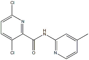 3,6-dichloro-N-(4-methylpyridin-2-yl)pyridine-2-carboxamide Struktur