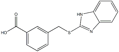 3-[(1H-1,3-benzodiazol-2-ylsulfanyl)methyl]benzoic acid Struktur