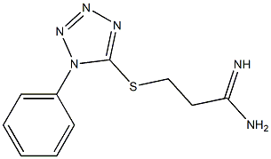 3-[(1-phenyl-1H-1,2,3,4-tetrazol-5-yl)sulfanyl]propanimidamide Struktur