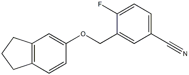 3-[(2,3-dihydro-1H-inden-5-yloxy)methyl]-4-fluorobenzonitrile Struktur