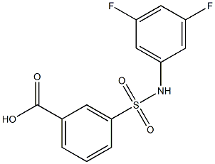 3-[(3,5-difluorophenyl)sulfamoyl]benzoic acid Struktur