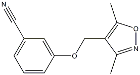 3-[(3,5-dimethyl-1,2-oxazol-4-yl)methoxy]benzonitrile Struktur