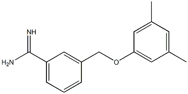 3-[(3,5-dimethylphenoxy)methyl]benzenecarboximidamide Struktur