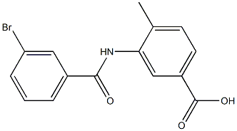 3-[(3-bromobenzoyl)amino]-4-methylbenzoic acid Struktur