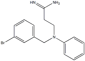 3-[(3-bromobenzyl)(phenyl)amino]propanimidamide Struktur