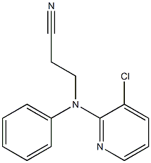 3-[(3-chloropyridin-2-yl)(phenyl)amino]propanenitrile Struktur