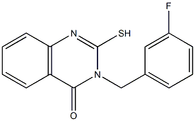 3-[(3-fluorophenyl)methyl]-2-sulfanyl-3,4-dihydroquinazolin-4-one Struktur