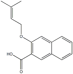 3-[(3-methylbut-2-en-1-yl)oxy]naphthalene-2-carboxylic acid Struktur