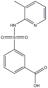 3-[(3-methylpyridin-2-yl)sulfamoyl]benzoic acid Struktur