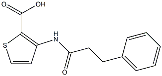 3-[(3-phenylpropanoyl)amino]thiophene-2-carboxylic acid Struktur