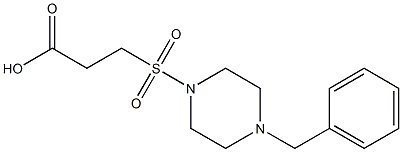 3-[(4-benzylpiperazine-1-)sulfonyl]propanoic acid Struktur