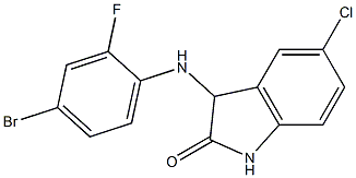 3-[(4-bromo-2-fluorophenyl)amino]-5-chloro-2,3-dihydro-1H-indol-2-one Struktur