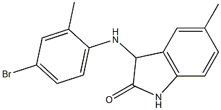 3-[(4-bromo-2-methylphenyl)amino]-5-methyl-2,3-dihydro-1H-indol-2-one Struktur