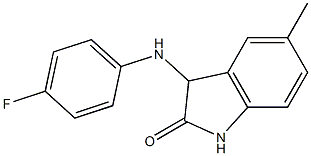 3-[(4-fluorophenyl)amino]-5-methyl-2,3-dihydro-1H-indol-2-one Struktur