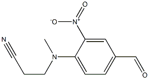 3-[(4-formyl-2-nitrophenyl)(methyl)amino]propanenitrile Struktur