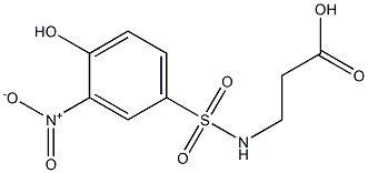 3-[(4-hydroxy-3-nitrobenzene)sulfonamido]propanoic acid Struktur