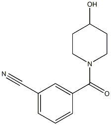 3-[(4-hydroxypiperidin-1-yl)carbonyl]benzonitrile Struktur