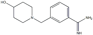 3-[(4-hydroxypiperidin-1-yl)methyl]benzenecarboximidamide Struktur